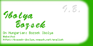 ibolya bozsek business card